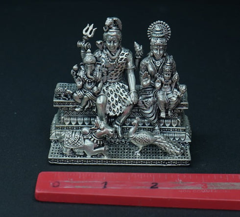 Pure Silver 92.5 Antique MURTHY Shiv Family 254.73g By Mahita Collections