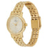 Titan Quartz Analog Champagne Round Dial Golden Stainless Steel Strap Watch For Women