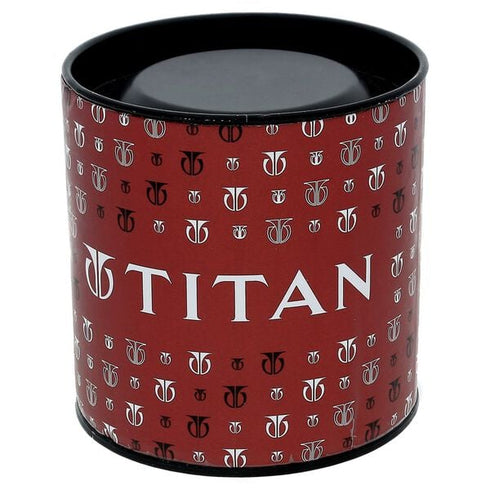 Titan Quartz Analog White Dial Golden Metal Strap Watch For Women