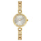 Titan Quartz Analog Champagne Dial Golden Stainless Steel Strap Watch