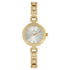 Titan Quartz Analog Champagne Dial Golden Stainless Steel Strap Watch