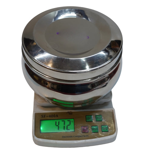 Steel Round Kitchen Container 472g Set of 1