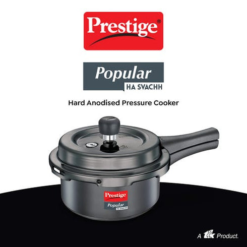 Prestige Popular Svachh Hard Anodised Pressure Cooker 2.0 L