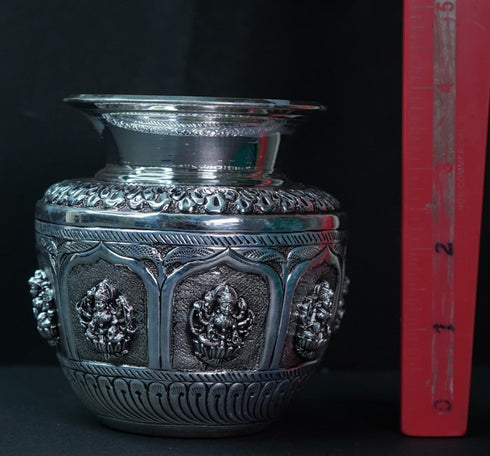 Pure Silver Antique Ashta Laxmi Lota 262.87g By Mahita Collections