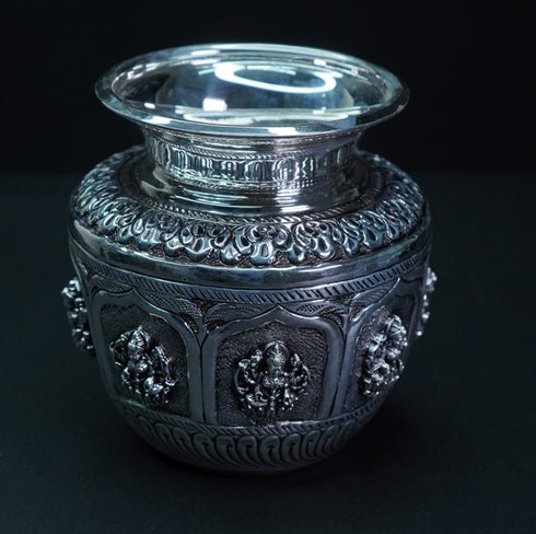 Pure Silver Antique Ashta Laxmi Lota 262.87g By Mahita Collections