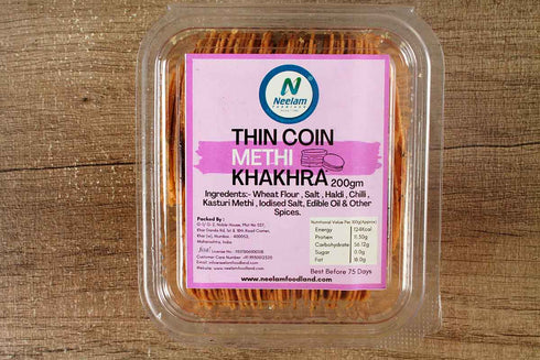 Neelam Foodland Thin Coin Methi Khakhra