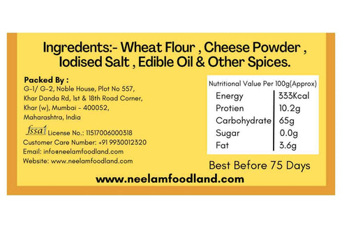 Neelam Foodland Thin Coin Cheese Khakhra