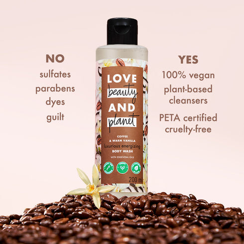 Love Beauty And Planet Coffee and Warm Vanilla Body Wash