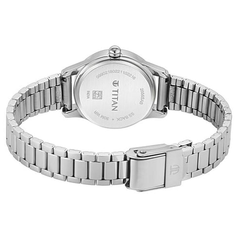 Titan Lagan Black Dial Analog with Day and Date Metal Strap Watch