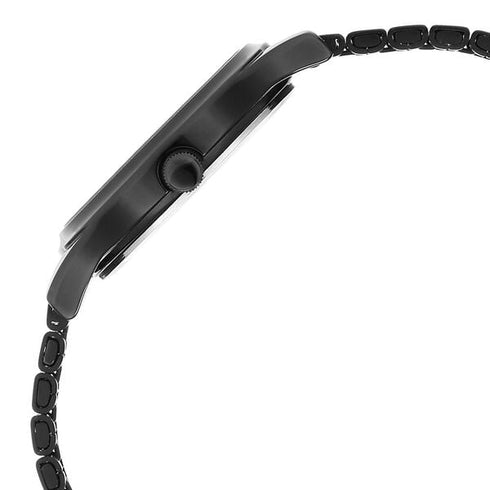 Titan Karishma Quartz Analog Black Round Dial Black Stainless Steel Strap
