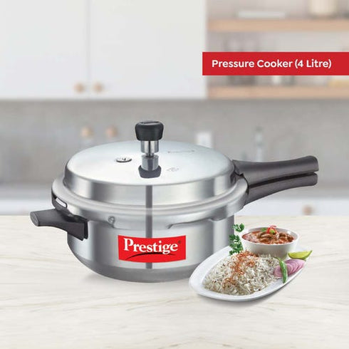 Prestige Popular Virgin Aluminium Junior Deep Pan Pressure Cooker 4 L Silver