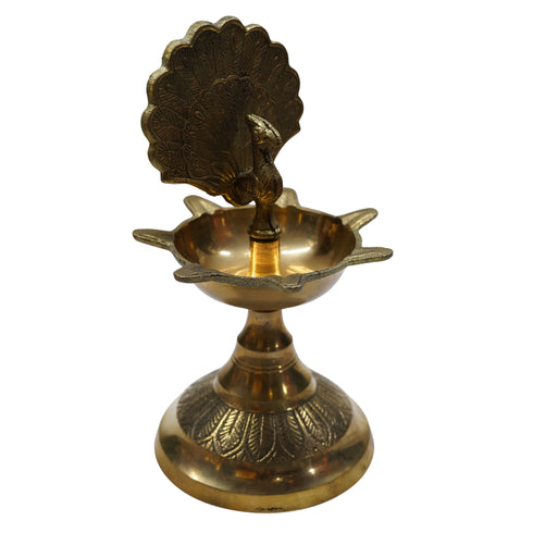 Peacock Brass Diyas for Home 1050g Set 1