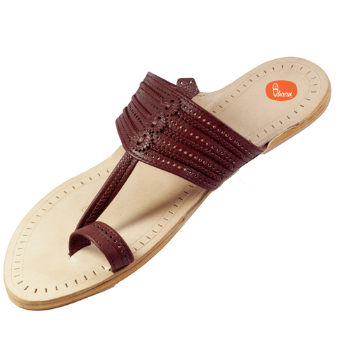 Vhaanfootwear Soft Leather Maroon Kolhapuri Chappal For Men