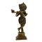 Brass Lord Krishna Playing Flute Statue 538g