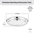 Vinod Stainless Steel Royal Hammered Khumcha Thali Set of 2 27.5 Lunch Plate Dinner Plate High Grade Stainless Steel Rust Free