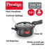 Prestige Svachh Hard Anodised Spillage Control Senior Pressure Cooker Black 5 L