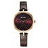 Titan Secluded Quartz Analog Gradient Mother of Pearl Dial Leather Strap Watch For Women