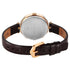 Titan Secluded Quartz Analog Gradient Mother of Pearl Dial Leather Strap Watch For Women