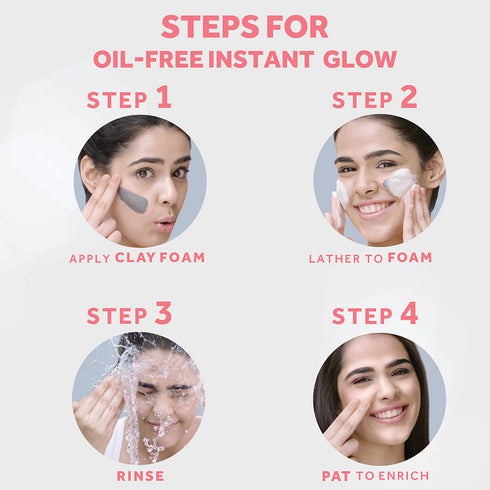 Ponds Pure Detox Mineral Clay Activated Charcoal Oil Free Glow & Face Wash