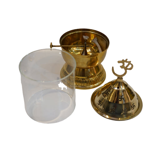 Brass Traditional Brass Akhand Jyot 407g