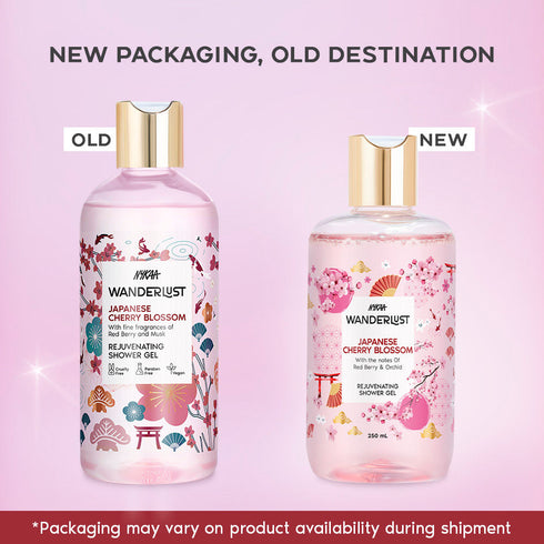 Wanderlust Japanese Cherry Blossom Hydrating Perfume Body Wash with Red Berry & Orchid