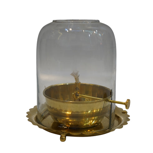 Brass and Glass akhand deep 321g
