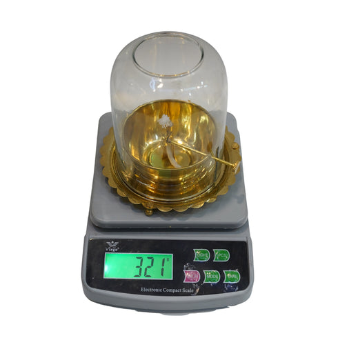 Brass and Glass akhand deep 321g
