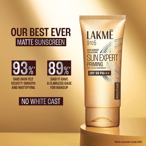 Lakme Sun Expert Primer + Sunscreen, SPF 50 PA+++ for UVA/B