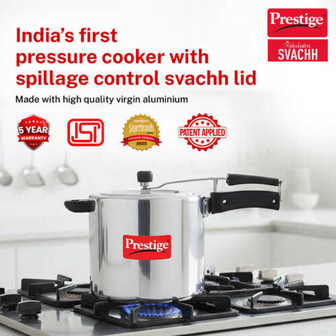 Prestige Nakshatra Svachh Aluminium Inner Lid Pressure Cooker 10 L