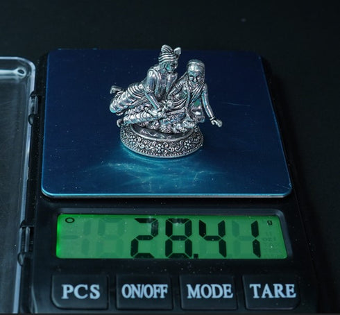 Pure Silver Antique Radha Krishna 28.41g By Mahita Collections