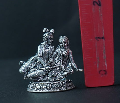 Pure Silver Antique Radha Krishna 28.41g By Mahita Collections