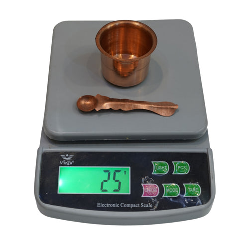 Copper Panchapatra with spoon 25g (Pack of 2)