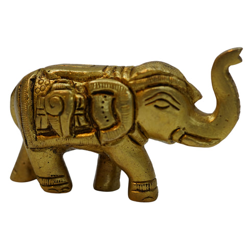 Brass Small Elephant Idol Showpiece 304g Set 1