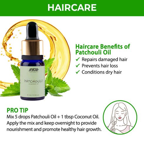 Nykaa Naturals Patchouli Essential Oil For De-Tanning & Damaged Hair Repair