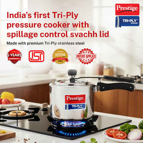 Prestige 3 Litre Triply Svachh Inner Lid Pressure Cooker 3 L