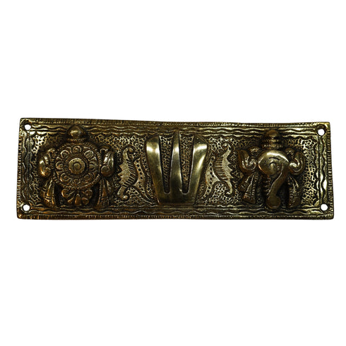 Brass Shankh Chakra Namah Showpiece 308g Set 1