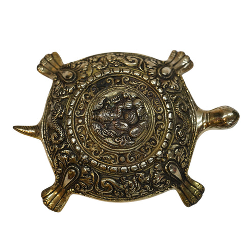 Brass Tortoise with Ganesha 1678g Set 1