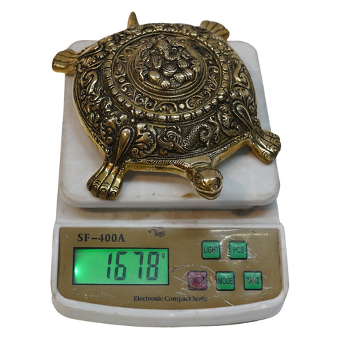 Brass Tortoise with Ganesha 1678g Set 1