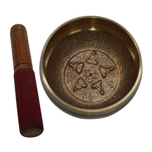 Brass Singing Bowl Tibetan 308g Set 1
