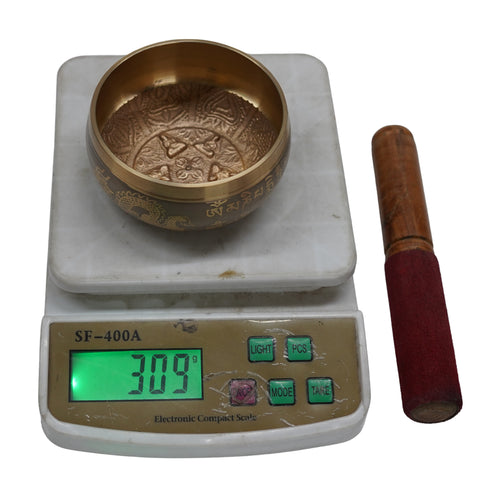 Brass Singing Bowl Tibetan 308g Set 1