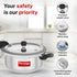 Prestige Svachh Aluminium Anti Bulge Induction Base Senior Deep Pan Pressure Cooker 5 L Silver