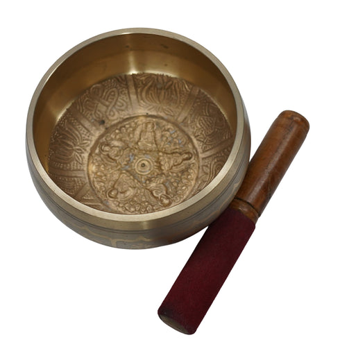 Meditation Brass Singing Bowl 1014g Set 1