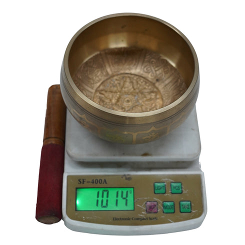 Meditation Brass Singing Bowl 1014g Set 1