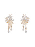 Gold Toned White AD Zircon Studded Peacock Motif Contemporary Necklace Jewellery Set