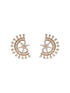 Gold Toned White AD Zircon Studded Long Haram Chain Necklace Jewellery Set