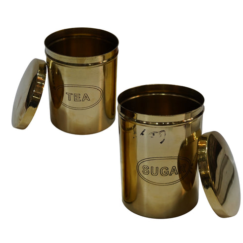 Handcrafted Pure Brass Container Box (Pack of 2) 670g