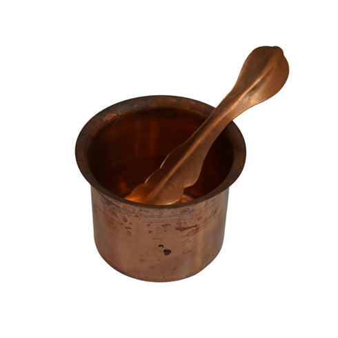 Copper Panchpatra Set with Achamani 49g (Pack of 2)