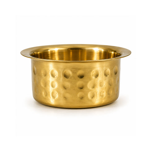 Miniature Brass Hammered Patela/Bhagona for Home Decor | Pack of 4