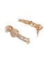 Gold Toned White AD Zircon Knotted Statement Pendant Jewellery Set