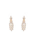Gold Plated CZ Leaf Motif Delicate Necklace Jewellery Set